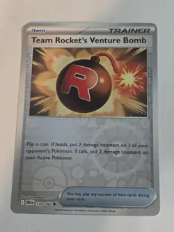 Pokemon TCG Destined Rivals Reverse Holo 179/182 Team Rocket's Venture Bomb - Image 1