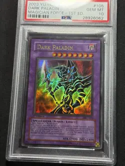 Yugioh PSA 10 Dark Paladin MFC-105 1st Edition Ultra Rare CORRECTED ART - Image 2