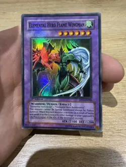 Elemental Hero Flame Wingman dp1-en010 Unltd Ed (LP) holo bleed Yu-Gi-Oh! - Image 1