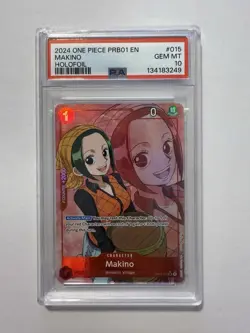 2024 ONE PIECE PRB01-PREM BOOSTER -ONE PIECE CARD THE BEST- FOIL MAKINO PSA 10 - Image 1