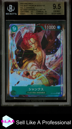 SHANKS ALT ART SR ONE PIECE ST16-004 2025 THE BEST PREM BOOSTER VOL.2 JP BGS 9,5 - Image 1