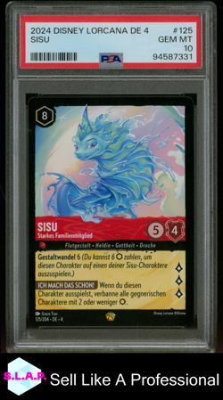 SISU DISNEY LORCANA #125 2024 URSULAS RUCKKEHR NON HOLO GERMAN PSA 10 - Image 1