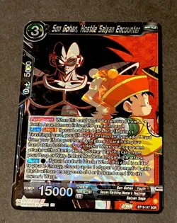 Son Gohan, Hostile Saiyan Encounter BT19-147 SGR Dragon Ball Super Card DBS - Image 1