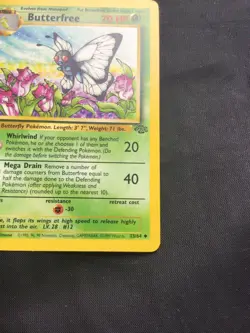 Pokemon Cards: Jungle 1st Edition Uncommon: Butterfree 33/64 - Image 4