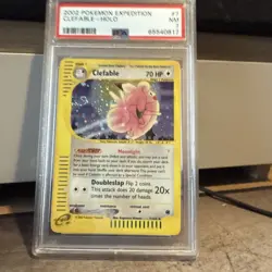 Pokemon Holo Clefable 7/165 2002 Expedition PSA 7 Graded Card SWIRL - Image 4