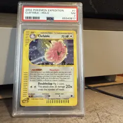 Pokemon Holo Clefable 7/165 2002 Expedition PSA 7 Graded Card SWIRL - Image 5