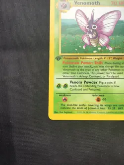 Pokemon Cards: 1st Edition Jungle Rare: Venomoth 29/64 - Image 5