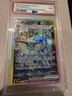 Vaporeon EX 149/131 PSA 9 Prismatic Evolutions Pokemon Card TCG Mint SIR Holo - Image 1