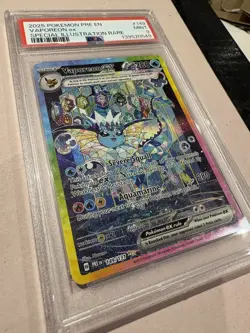 Vaporeon EX 149/131 PSA 9 Prismatic Evolutions Pokemon Card TCG Mint SIR Holo - Image 4