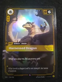 HARNESSED DRAGON 234/298 RIFTBOUND LEAGUE OF LEGENDS RARE FOIL ENGLISH CARD - Image 1