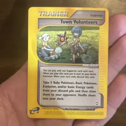 Town Volunteers - 136/147 Aquapolis - Pokemon TCG - 2003 Vintage Card TCG - Image 1