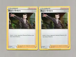 Boss's Orders Rebel Clash Rare Holo 154/192 2 Card Lot - Image 1