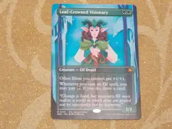 MTG Ext Art Leaf-Crowned Visionary x1 Mythic Lorwyn Eclipsed Special Guest NM - Image 1