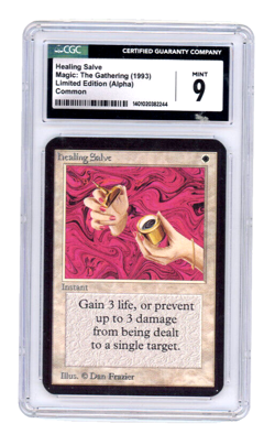 1993 Magic the Gathering MtG LIMITED EDITION ALPHA Healing Salve CGC 9 - Image 1