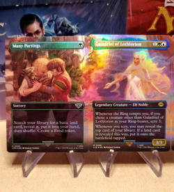 FOIL MTG Elrond, Galadriel and Many Partings FOIL LOTR Tales of Middle-earth NM - Image 2