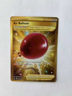 Pokemon TCG Sword & Shield Base Air Balloon Card 213/202 Secret Rare Gold - Image 1