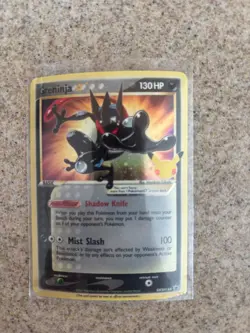 Greninja Gold Star SWSH144 promo Pokemon Celebrations Crimp Error/Dmg - Image 1