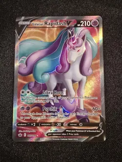 Pokemon TCG - Galarian Rapidash V (Full Art) - SWSH06: Chilling Reign 167/198 Ul - Image 1