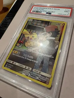 Pokemon TCG Pikachu Holo Secret Art Rare Card PSA 9 Cosmic Eclipse 241/236 Mint - Image 3