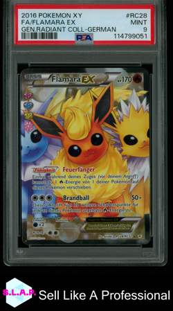 FLAMARA EX POKEMON RC28/RC32 2016 GENERATIONS RADIANT COLL. FA GERMAN PSA 9 - Image 1