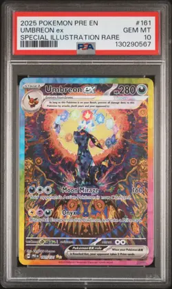 2025 POKEMON PRE EN-PRISMATIC EVOLUTIONS #161 UMBREON EX PSA 10 - Image 1