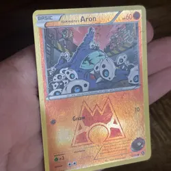 Pokemon TCG Team Magma's Aron Double Crisis 12/34 Reverse Holo Gas Fire Art - Image 5