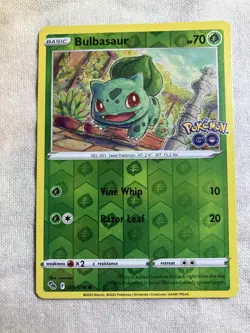 Pokemon TCG Bulbasaur Pokemon Go 001/078 Reverse Holo NM Condition - Image 1