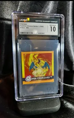 1999 Pokemon Artbox Stickers Series 1 Charizard #06 CGC 10 - Image 1