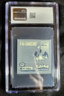 1999 Pokemon Artbox Stickers Series 1 Charizard #06 CGC 10 - Image 3