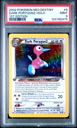 2002 POKEMON NEO DESTINY 1ST ED #8 DARK PORYGON2-HOLO PSA 9 - Image 1