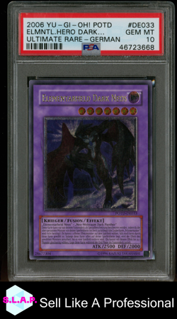 E-HERO DARK NEOS YU-GI-OH! POTD ULTIMATE RARE-GERMAN 2006 DE033 PSA 10 - Image 1