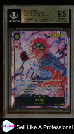 KOBY ALT ART SEC ONE PIECE OP11-119 2025 A FIST OF DIVINE SPEED - ENG BGS 9,5 - Image 1