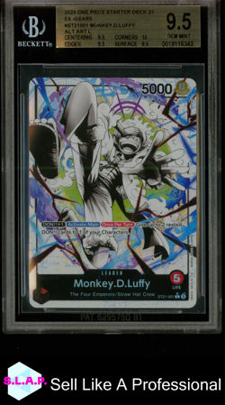 MONKEY D. LUFFY ONE PIECE ST21-001 2025 STARTER DECK 21 - ENG BGS 9,5 - Image 1