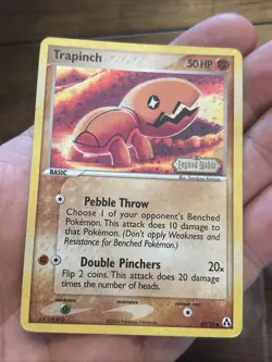 Pokemon TCG Card Trapinch 67/92 Legend Maker Reverse Holo Stamped Old School - Image 1