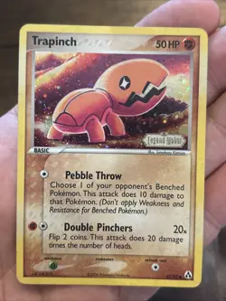 Pokemon TCG Card Trapinch 67/92 Legend Maker Reverse Holo Stamped Old School - Image 2