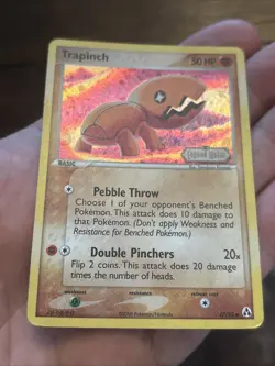 Pokemon TCG Card Trapinch 67/92 Legend Maker Reverse Holo Stamped Old School - Image 5
