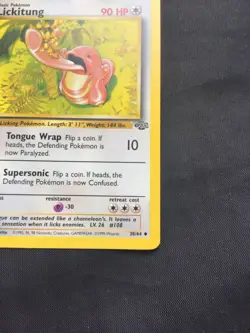 Pokemon Cards: Jungle 1st Edition Uncommon: Lickitung 38/64 - Image 4