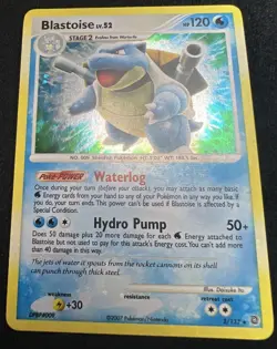 2007 Secret Wonders Blastoise Holo BLEED Error card 2/132 - LP - Image 3
