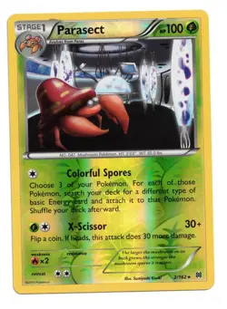 Pokemon Card: Parasect REVERSE HOLO 2/162 XY Breakthrough Set Rare! NM - Image 1