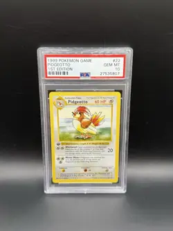 1st Edition Base Set Pidgeotto 22/102 PSA 10 Gem Mint Pokemon Card WOTC - Image 1