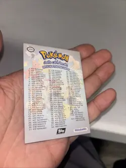 1999 Topps Pokemon TV Animation Edition Official Trading Cards Checklist - Image 5