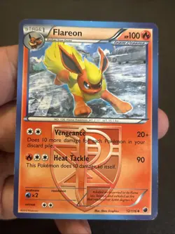 Pokemon TCG Flareon Plasma Freeze 12/116 Mid Era Non Holo Card - Image 1