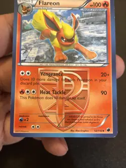 Pokemon TCG Flareon Plasma Freeze 12/116 Mid Era Non Holo Card - Image 3