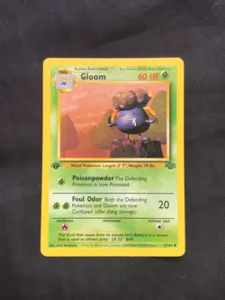Pokemon Cards: Jungle 1st Edition Uncommon: Gloom 37/64 - Image 1