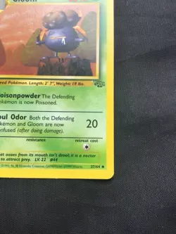 Pokemon Cards: Jungle 1st Edition Uncommon: Gloom 37/64 - Image 4