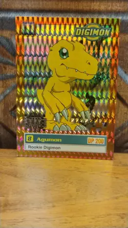 DIGIMON Rookie Exclusive AGUMON 8 Foil Holo 1999 UPPER DECK Trading Card DP 200 - Image 1