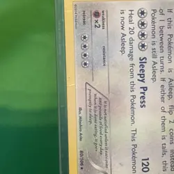 Pokemon TCG: SNORLAX 80/106 build-a-bear workshop promo card DAMAGED ng11312 - Image 3