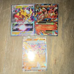 Pokemon Giratina VSTAR, Mega Blaziken EX, Hoopa EX Holo Lot of 3 Cards - Image 1