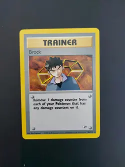 Pokemon TCG Brock Trainer Card Gym Heroes 98/132 Vintage Rare, Near Mint - Image 3