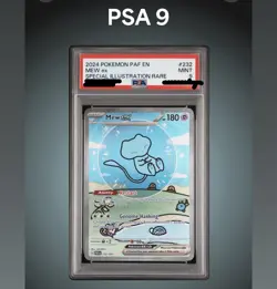 PSA 9 Pokemon English Paldean Fates SIR Bubble Mew - Image 1